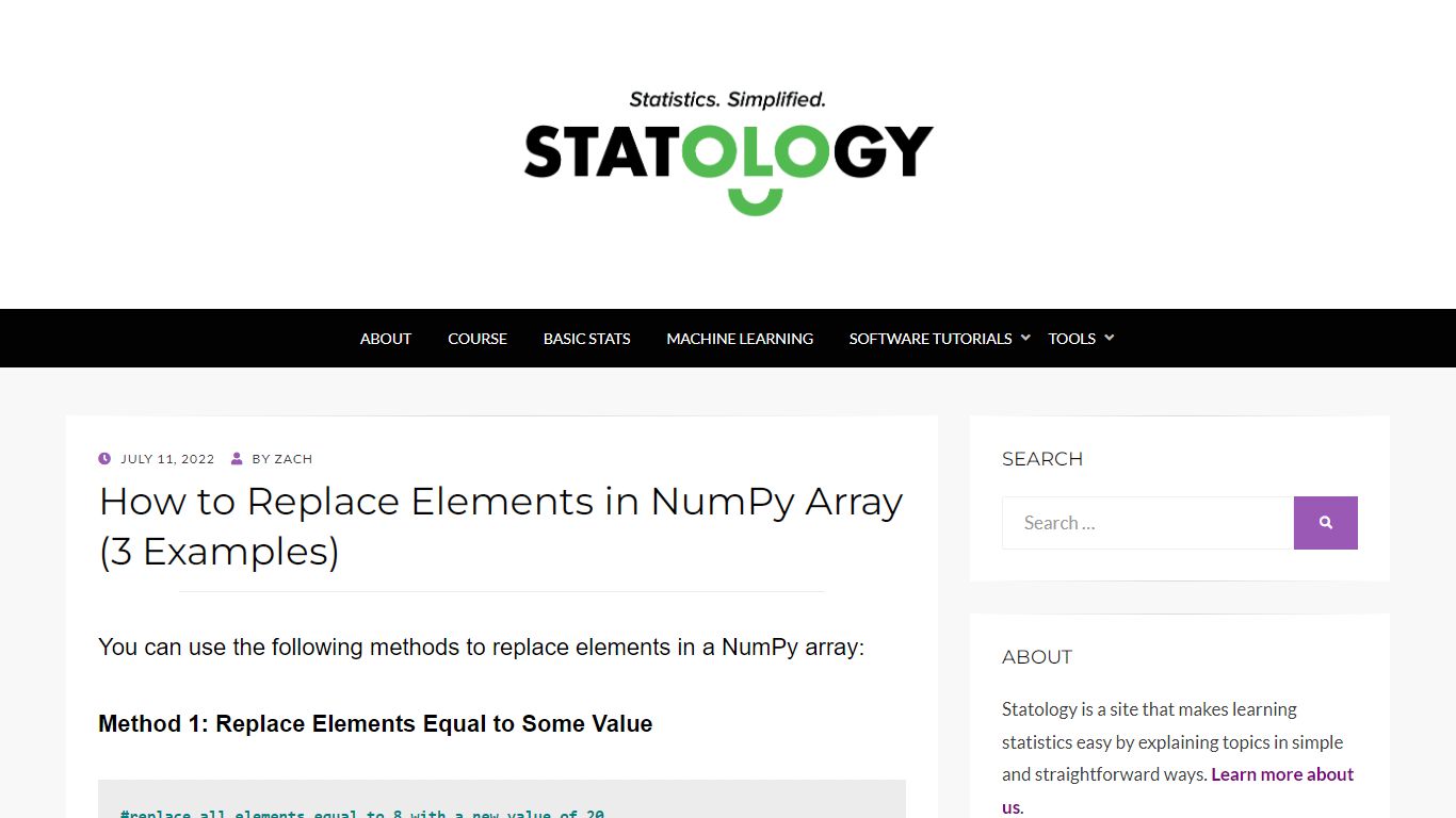How to Replace Elements in NumPy Array (3 Examples)